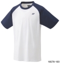 16576　Tシャツ　ホワイト/ネイビー　ヨネックス　バドミントン