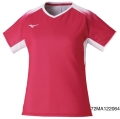 72MA1220-64　ゲームシャツ　ピンク×ホワイト　ミズノ　バドミントン